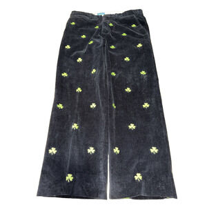 Castaway Nantucket Men's Shamrock Corduroy Pants Black Size 36 St. Patrick’s Day